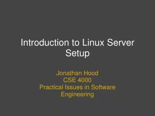 Introduction to Linux Server Setup