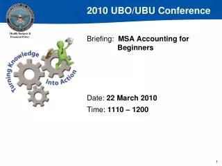 Briefing: MSA Accounting for 	Beginners