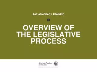 AAP ADVOCACY TRAINING