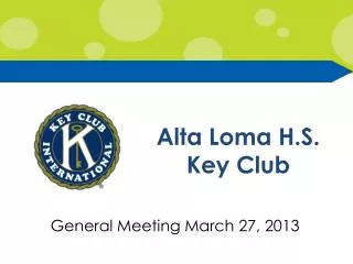 Alta Loma H.S. Key Club