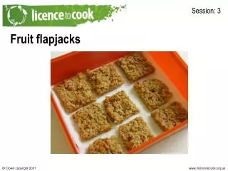 Fruit flapjacks