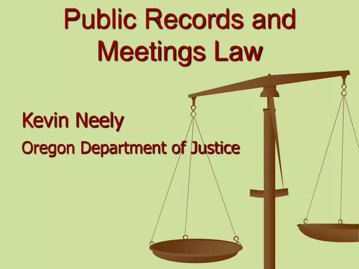public records and meetings law