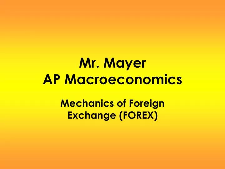 mr mayer ap macroeconomics