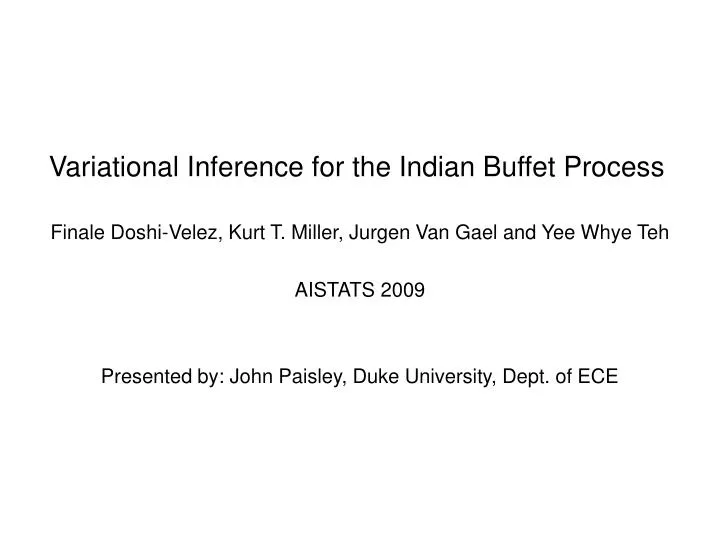 variational inference for the indian buffet process