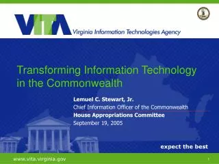 Lemuel C. Stewart, Jr. Chief Information Officer of the Commonwealth
