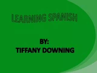 LEARNING SPANISH