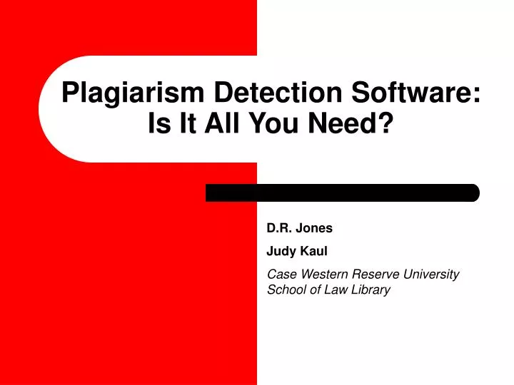 plagiarism detection software is it all you need