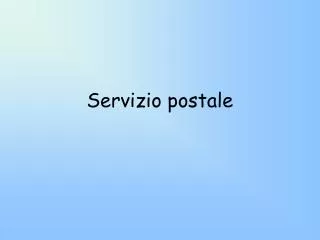 Servizio postale
