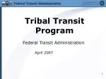 Tribal Transit Program - slide 1