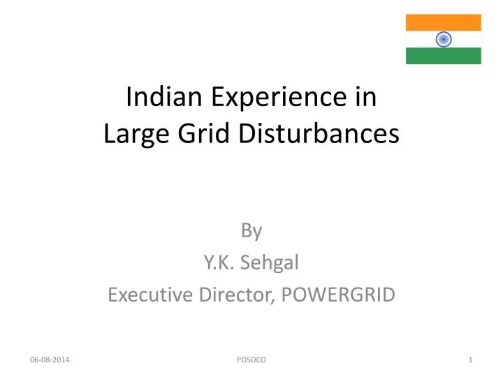 indian experience in large grid disturbances