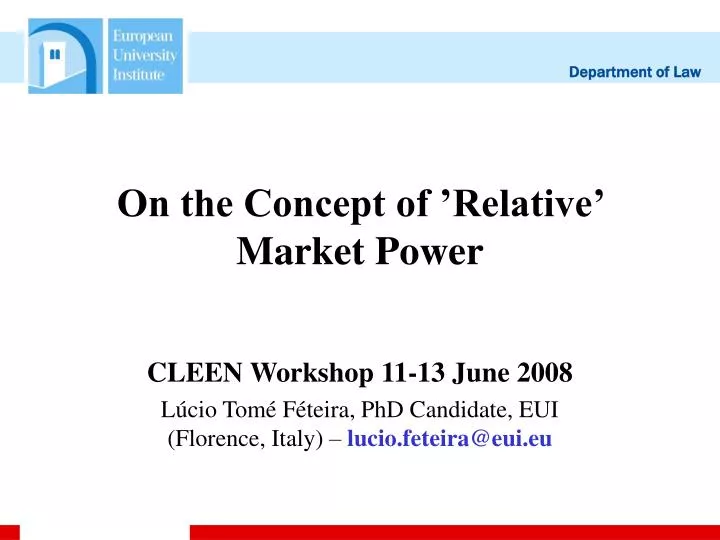 on the concept of relative market power