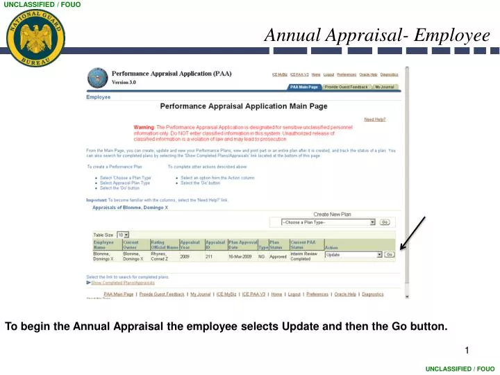annual appraisal employee