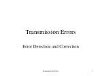 Transmission Errors - slide 1