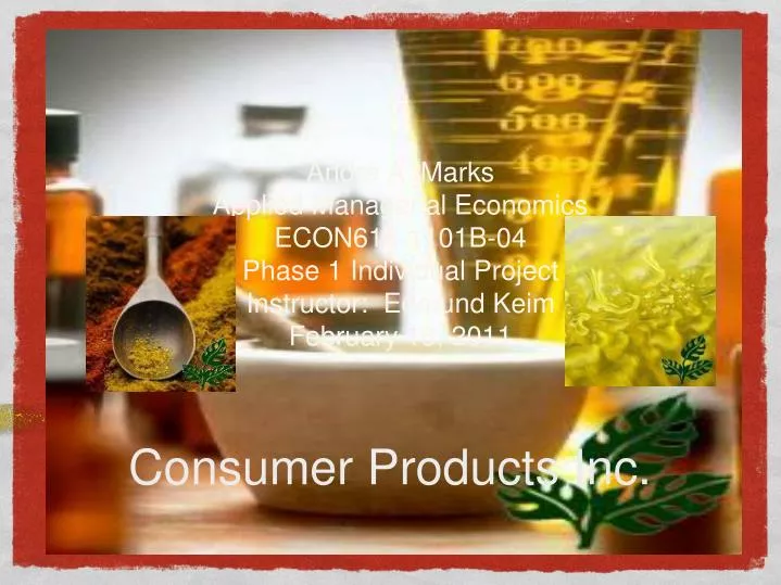 consumer products inc