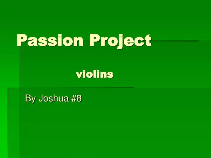 passion project