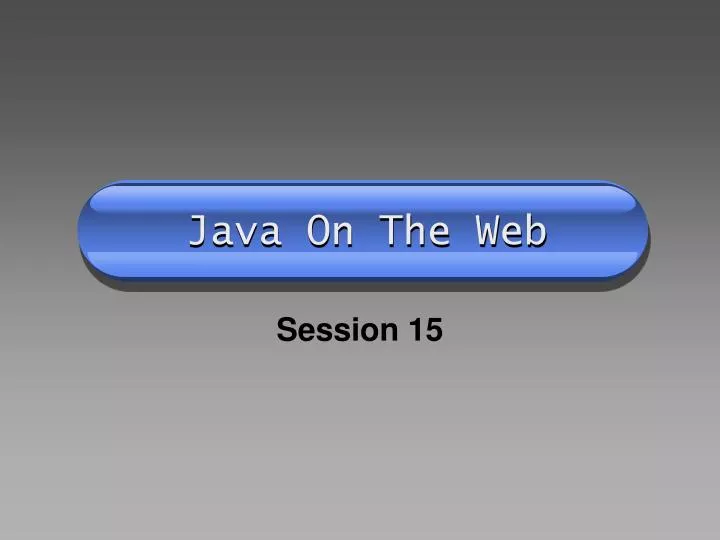 java on the web