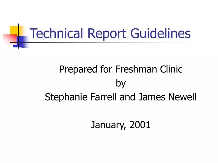 technical report guidelines