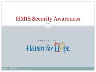 HMIS Security Awareness