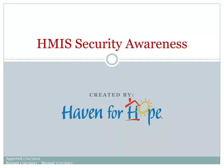 hmis security awareness
