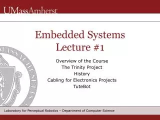 Embedded Systems Lecture #1