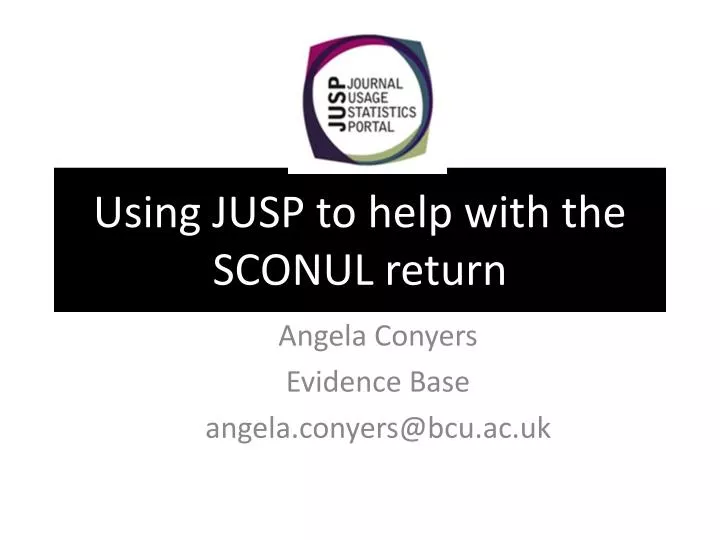 using jusp to help with the sconul return