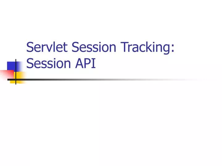 servlet session tracking session api