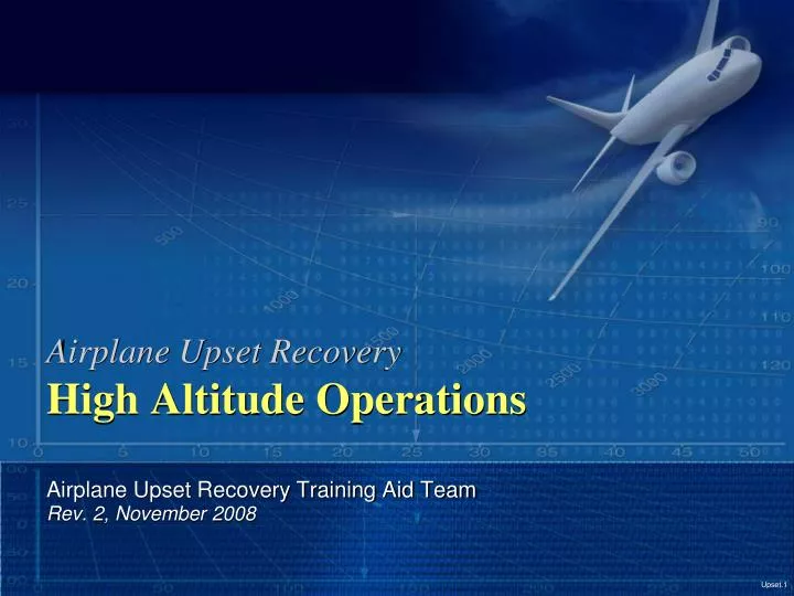 airplane upset recovery high altitude operations