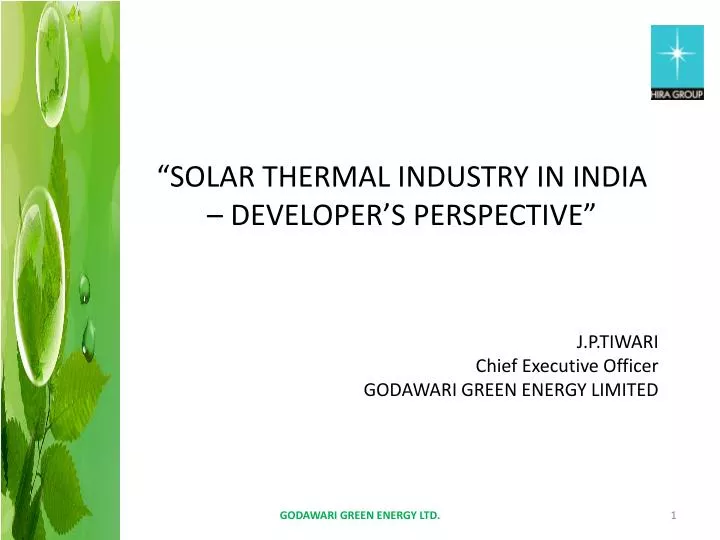 solar thermal industry in india developer s perspective