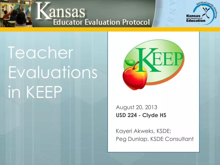 teacher evaluations in keep
