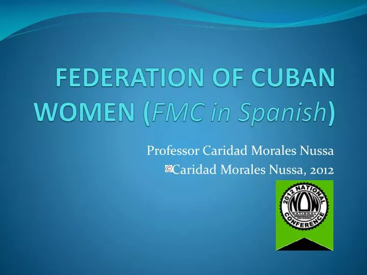 federation of cuban women fmc in spanish