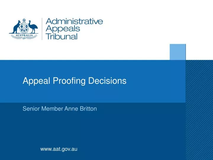 appeal proofing decisions