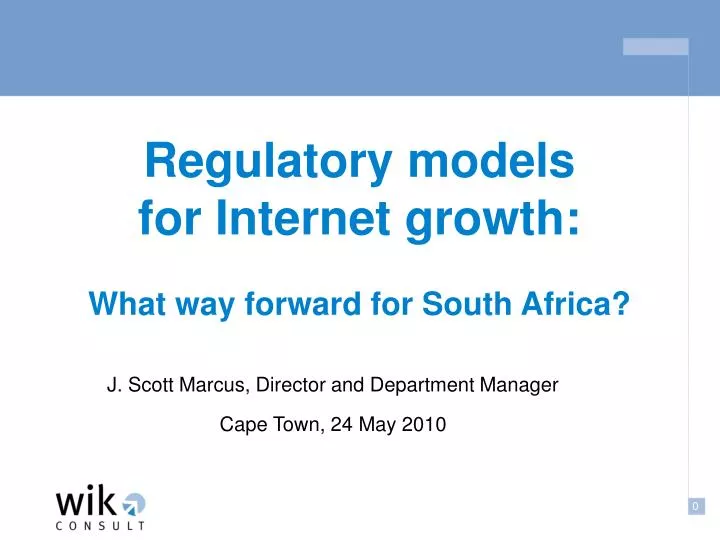 regulatory models for internet growth what way forward for south africa