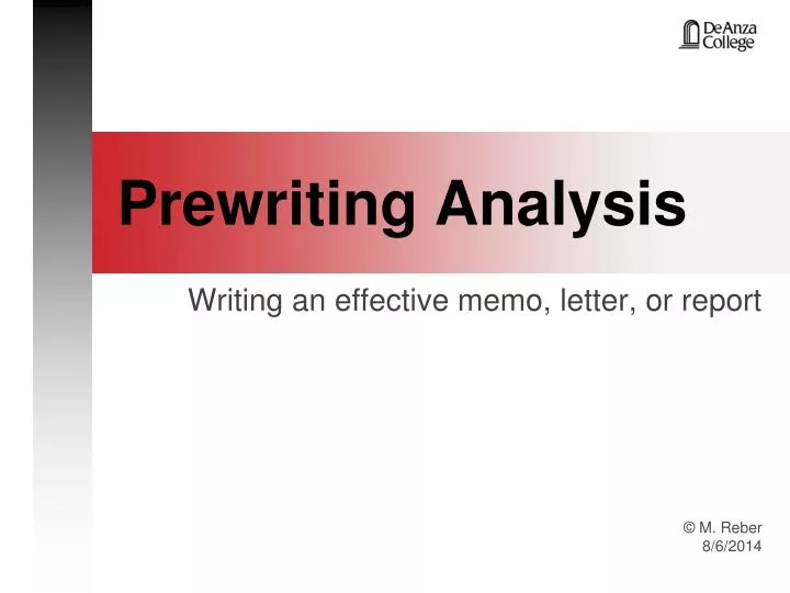 prewriting analysis