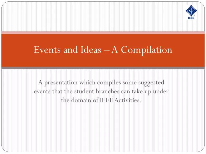events and ideas a compilation