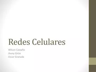 redes celulares