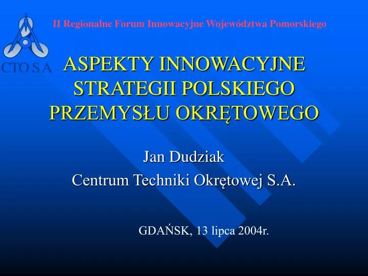 aspekty innowacyjne strategii polskiego przemys u okr towego
