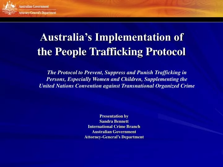 australia s implementation of the people trafficking protocol