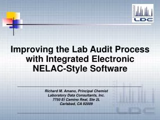 Improving the Lab Audit Process with Integrated Electronic NELAC-Style Software