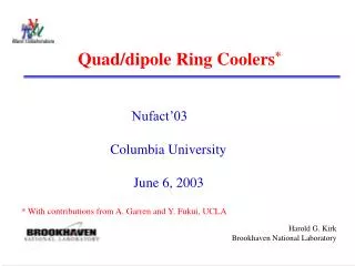 Quad/dipole Ring Coolers *