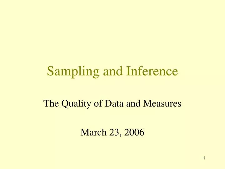 sampling and inference