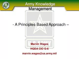 Army Knowledge Management