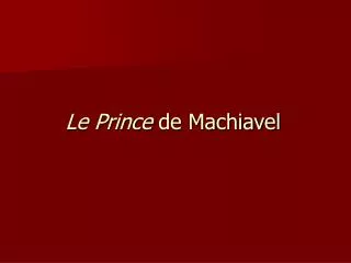 le prince de machiavel