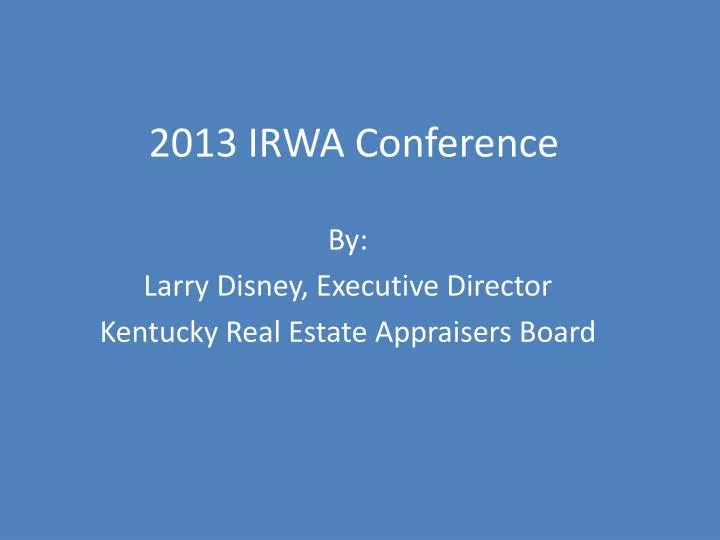 2013 irwa conference
