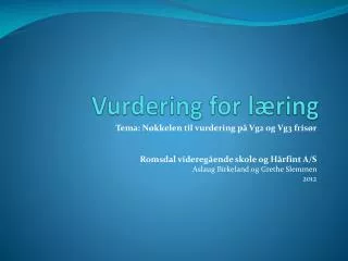 vurdering for l ring