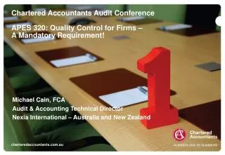 Michael Cain, FCA Audit &amp; Accounting Technical Director