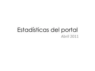 estad sticas del portal