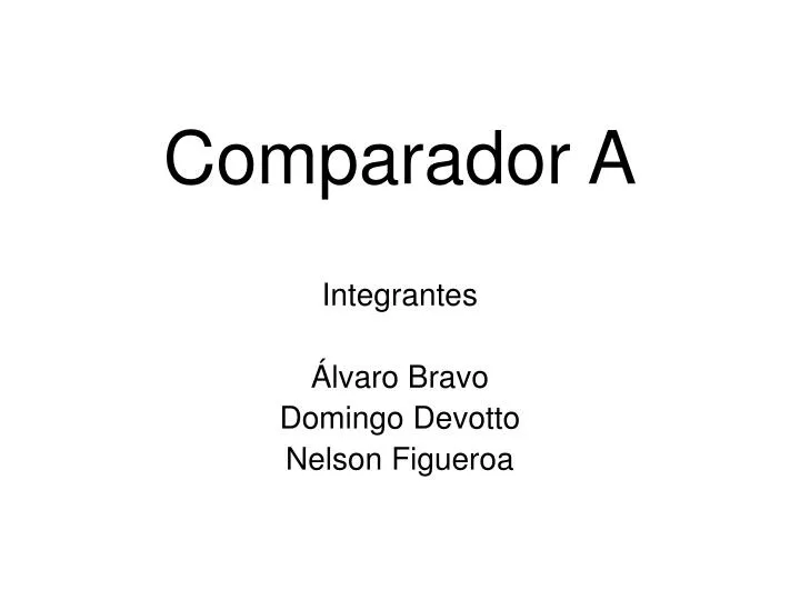 comparador a