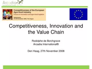 Competitiveness, Innovation and the Value Chain