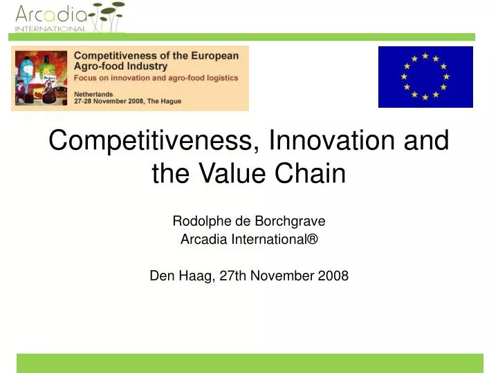 competitiveness innovation and the value chain