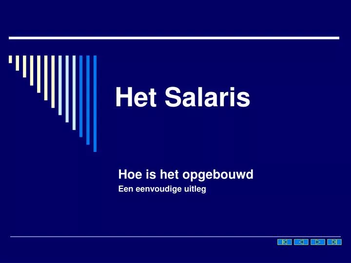 het salaris